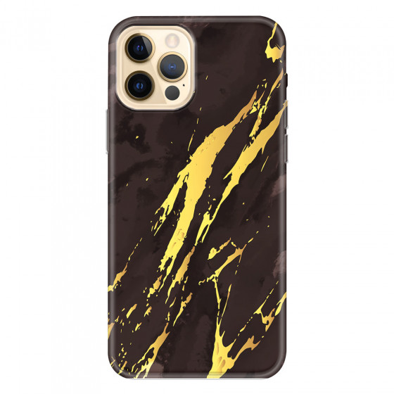 APPLE - iPhone 12 Pro - Soft Clear Case - Marble Royal Black