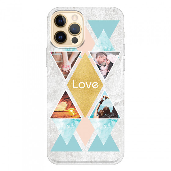 APPLE - iPhone 12 Pro - Soft Clear Case - Triangle Love Photo
