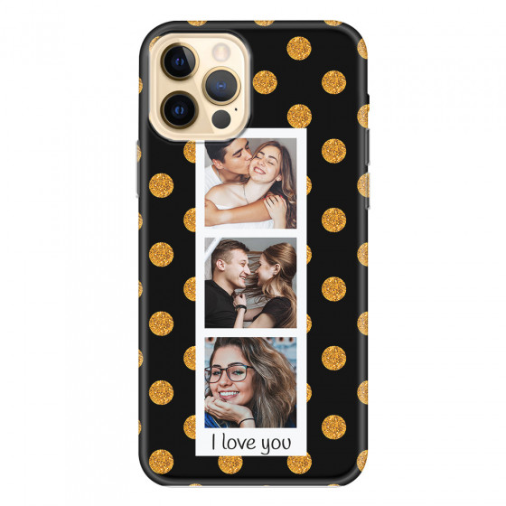 APPLE - iPhone 12 Pro - Soft Clear Case - Triple Love Dots Photo