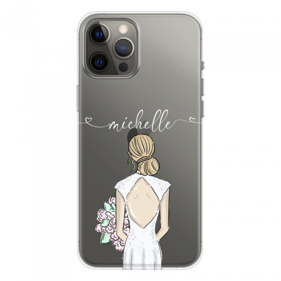 APPLE - iPhone 12 Pro Max - Soft Clear Case - Bride To Be Blonde II.