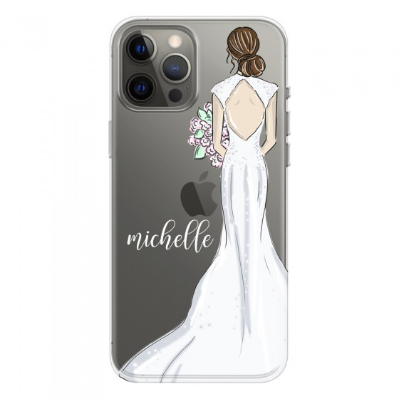APPLE - iPhone 12 Pro Max - Soft Clear Case - Bride To Be Brunette