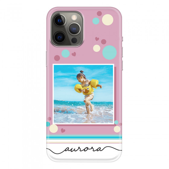 APPLE - iPhone 12 Pro Max - Soft Clear Case - Cute Dots Photo Case
