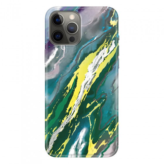 APPLE - iPhone 12 Pro Max - Soft Clear Case - Marble Rainforest Green