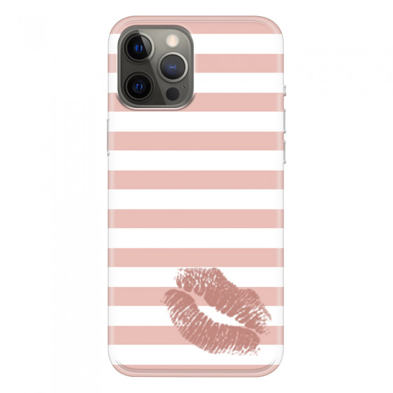 APPLE - iPhone 12 Pro Max - Soft Clear Case - Pink Lipstick
