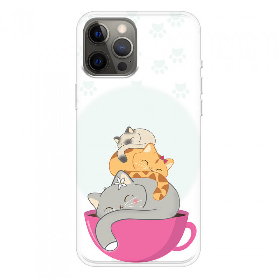 APPLE - iPhone 12 Pro Max - Soft Clear Case - Sleep Tight Kitty