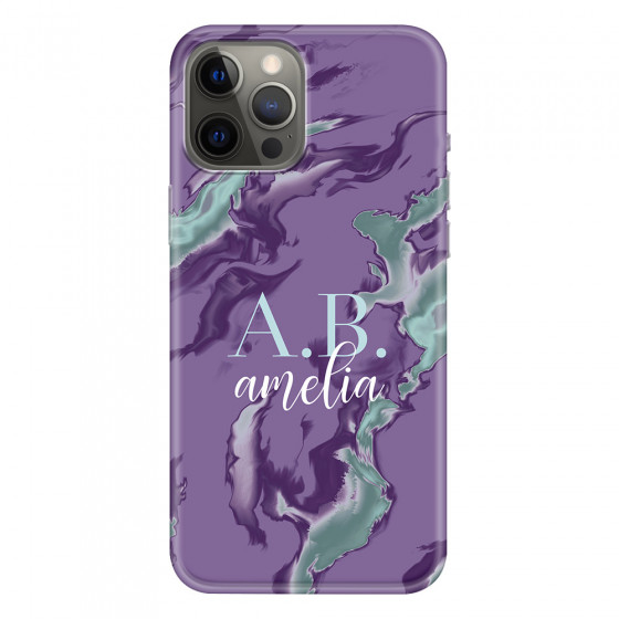 APPLE - iPhone 12 Pro Max - Soft Clear Case - Streamflow Violet Ocean