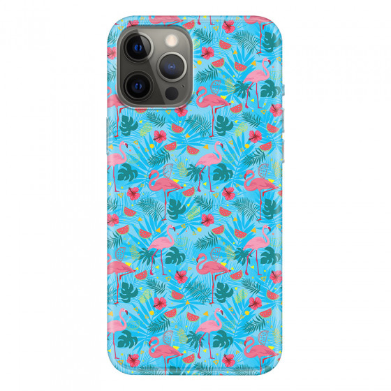 APPLE - iPhone 12 Pro Max - Soft Clear Case - Tropical Flamingo IV