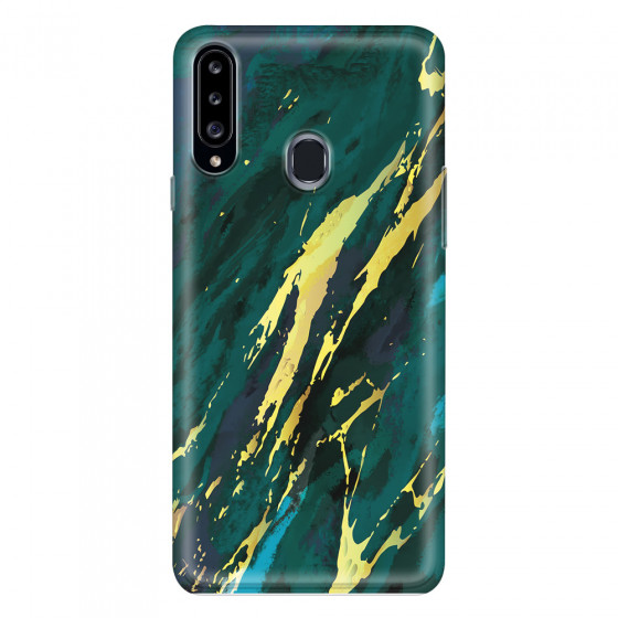SAMSUNG - Galaxy A20S - Soft Clear Case - Marble Emerald Green