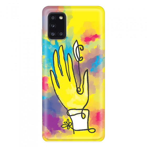 SAMSUNG - Galaxy A31 - Soft Clear Case - Abstract Hand Paint