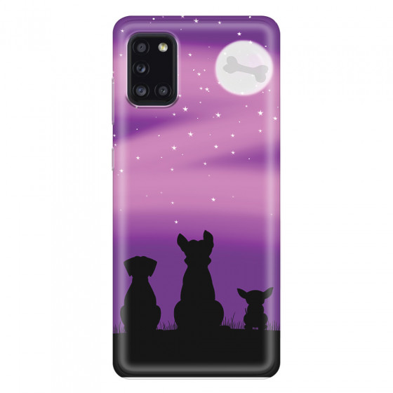 SAMSUNG - Galaxy A31 - Soft Clear Case - Dog's Desire Violet Sky