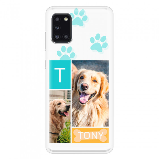 SAMSUNG - Galaxy A31 - Soft Clear Case - Dog Collage