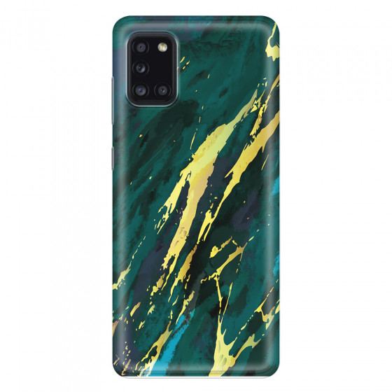 SAMSUNG - Galaxy A31 - Soft Clear Case - Marble Emerald Green
