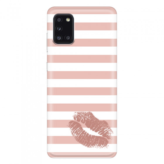 SAMSUNG - Galaxy A31 - Soft Clear Case - Pink Lipstick