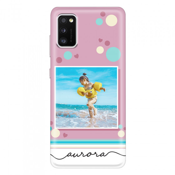 SAMSUNG - Galaxy A41 - Soft Clear Case - Cute Dots Photo Case