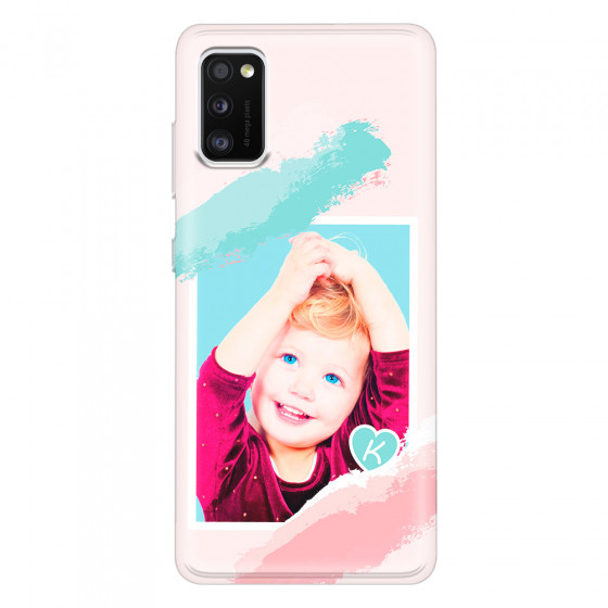 SAMSUNG - Galaxy A41 - Soft Clear Case - Kids Initial Photo