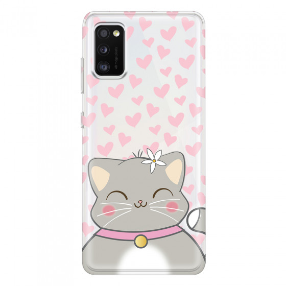 SAMSUNG - Galaxy A41 - Soft Clear Case - Kitty
