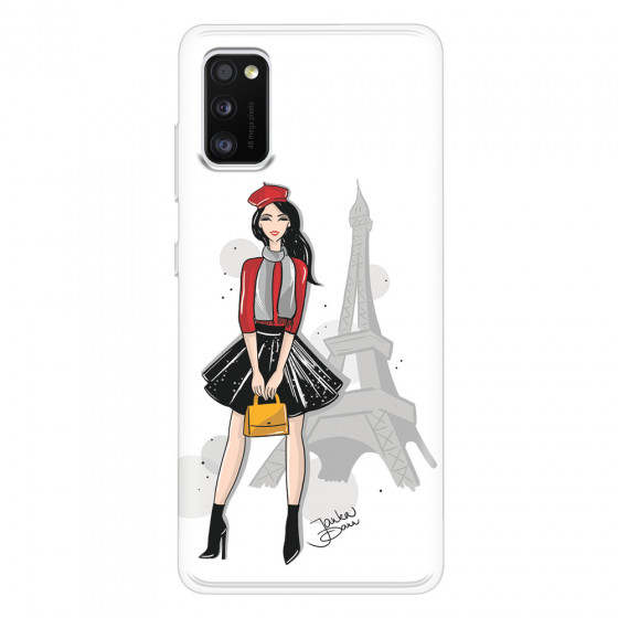 SAMSUNG - Galaxy A41 - Soft Clear Case - Paris With Love