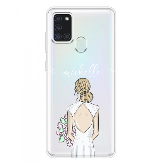 SAMSUNG - Galaxy A21S - Soft Clear Case - Bride To Be Blonde II.