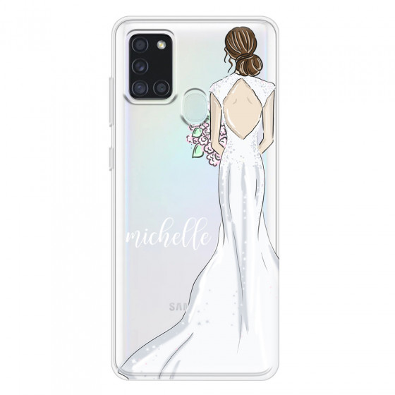 SAMSUNG - Galaxy A21S - Soft Clear Case - Bride To Be Brunette