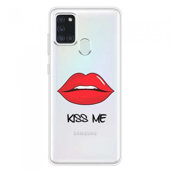 SAMSUNG - Galaxy A21S - Soft Clear Case - Kiss Me