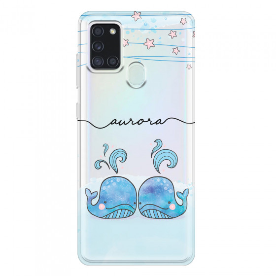 SAMSUNG - Galaxy A21S - Soft Clear Case - Little Whales