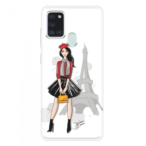 SAMSUNG - Galaxy A21S - Soft Clear Case - Paris With Love