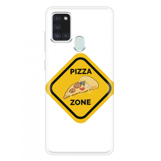 SAMSUNG - Galaxy A21S - Soft Clear Case - Pizza Zone Phone Case