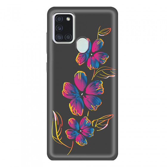 SAMSUNG - Galaxy A21S - Soft Clear Case - Spring Flowers In The Dark
