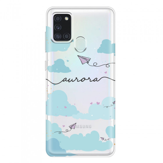 SAMSUNG - Galaxy A21S - Soft Clear Case - Up in the Clouds