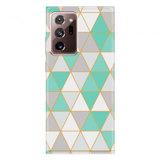 SAMSUNG - Galaxy Note20 Ultra - Soft Clear Case - Green Triangle Pattern