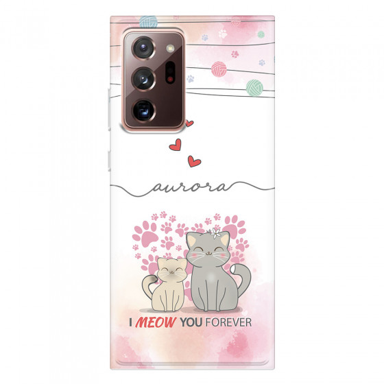 SAMSUNG - Galaxy Note20 Ultra - Soft Clear Case - I Meow You Forever