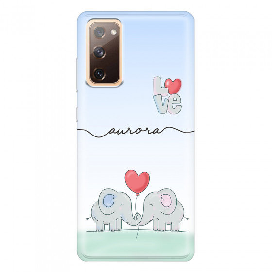 SAMSUNG - Galaxy S20 FE - Soft Clear Case - Elephants in Love