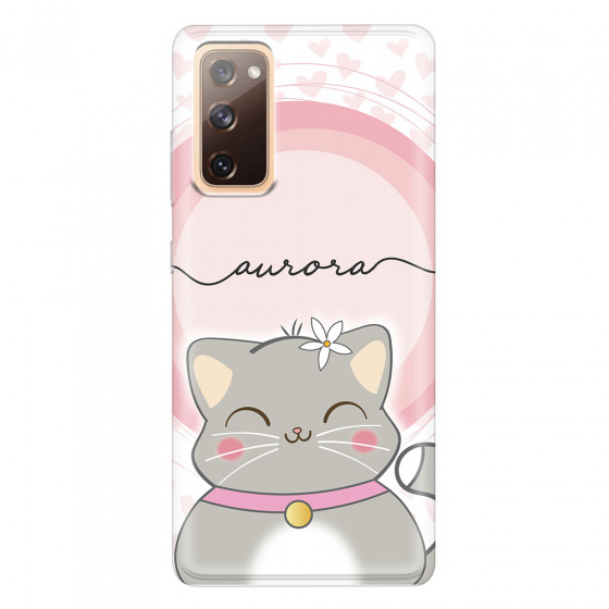 SAMSUNG - Galaxy S20 FE - Soft Clear Case - Kitten Handwritten
