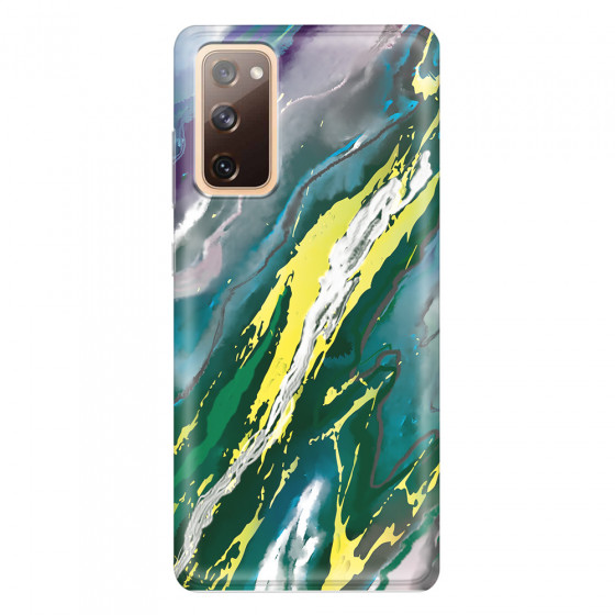 SAMSUNG - Galaxy S20 FE - Soft Clear Case - Marble Rainforest Green