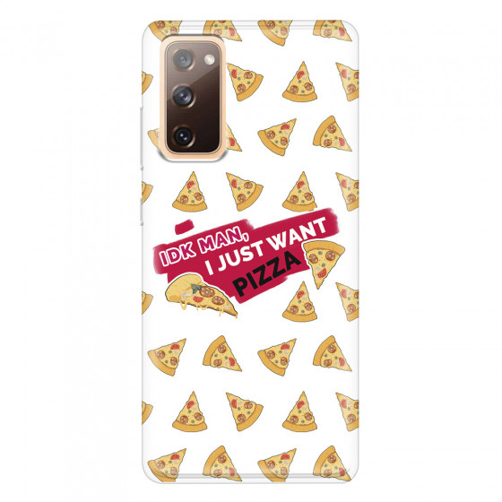 SAMSUNG - Galaxy S20 FE - Soft Clear Case - Want Pizza Men Phone Case