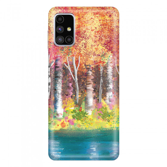 SAMSUNG - Galaxy M51 - Soft Clear Case - Calm Birch Trees