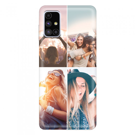 SAMSUNG - Galaxy M51 - Soft Clear Case - Collage of 4