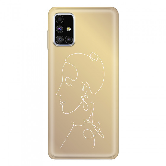 SAMSUNG - Galaxy M51 - Soft Clear Case - Golden Lady