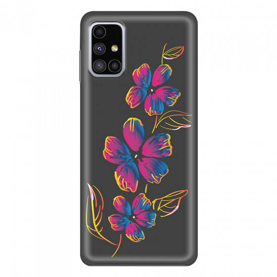 SAMSUNG - Galaxy M51 - Soft Clear Case - Spring Flowers In The Dark