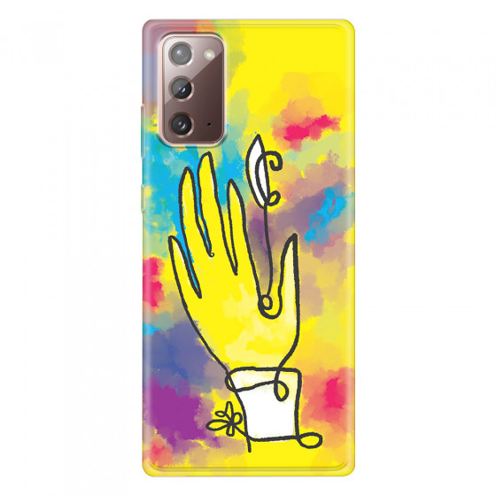 SAMSUNG - Galaxy Note20 - Soft Clear Case - Abstract Hand Paint
