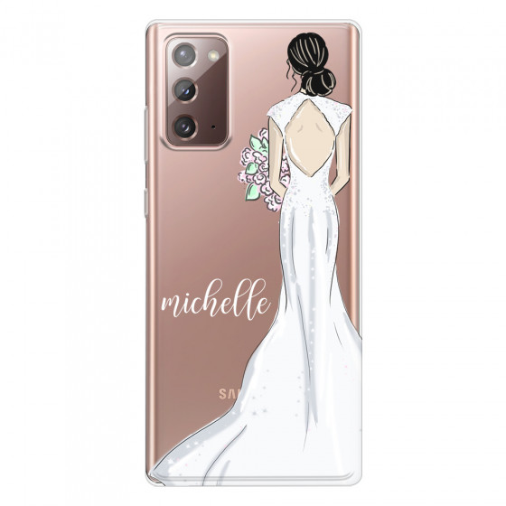 SAMSUNG - Galaxy Note20 - Soft Clear Case - Bride To Be Blackhair