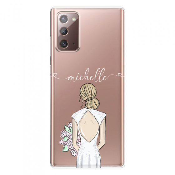 SAMSUNG - Galaxy Note20 - Soft Clear Case - Bride To Be Blonde II.