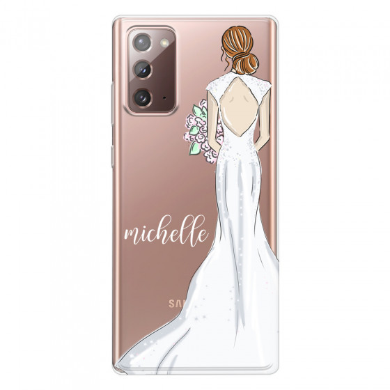SAMSUNG - Galaxy Note20 - Soft Clear Case - Bride To Be Redhead