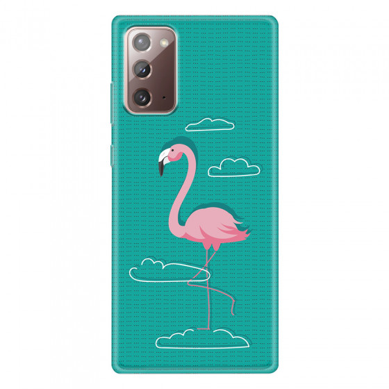 SAMSUNG - Galaxy Note20 - Soft Clear Case - Cartoon Flamingo