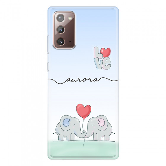 SAMSUNG - Galaxy Note20 - Soft Clear Case - Elephants in Love