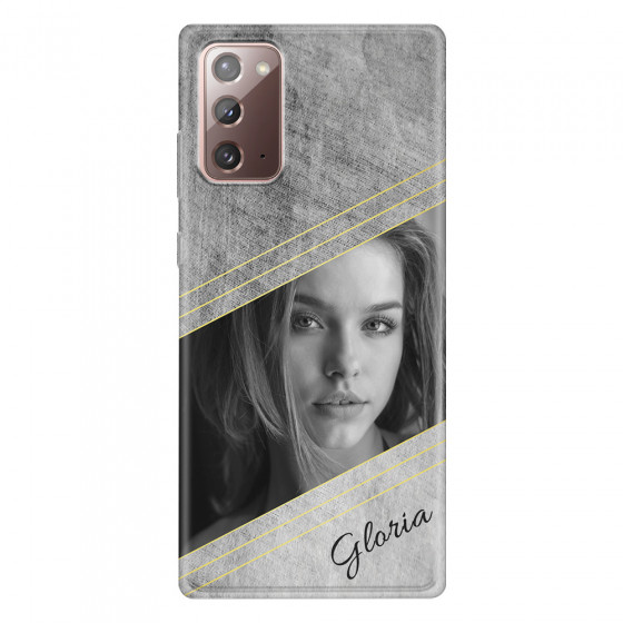SAMSUNG - Galaxy Note20 - Soft Clear Case - Geometry Love Photo