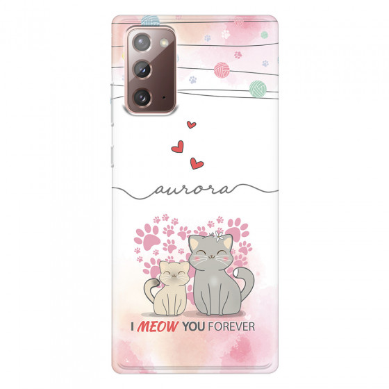 SAMSUNG - Galaxy Note20 - Soft Clear Case - I Meow You Forever