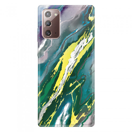 SAMSUNG - Galaxy Note20 - Soft Clear Case - Marble Rainforest Green