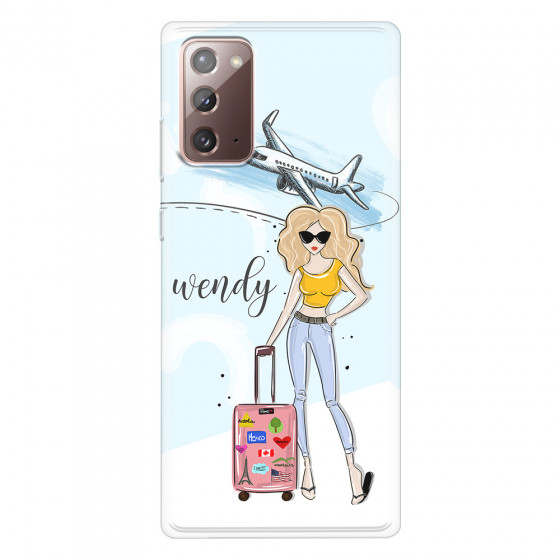 SAMSUNG - Galaxy Note20 - Soft Clear Case - Travelers Duo Blonde