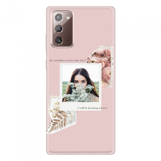 SAMSUNG - Galaxy Note20 - Soft Clear Case - Vintage Pink Collage Phone Case